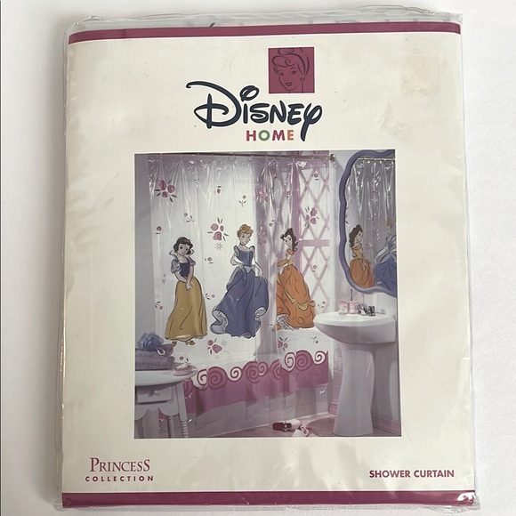 Disney Princess Vinyl Shower Curtain‎ 72x72 NEW - Picture 1 of 3